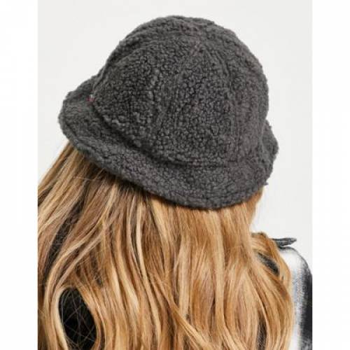 ハーシェルサプライ HERSCHEL SUPPLY CO サプライ 灰色 グレー ハーシェルサプライ . バケットハット ユニセックス 【 SUPPLY EXCLUSIVE COOPERMAN TEDDY IN GREY FAUX SHEARLING 】