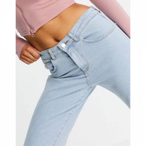 ASYOU ジーンズ 青色 ブルー レディース 【 ASYOU STIRRUP STRAIGHT JEANS IN WASHED BLUE 】