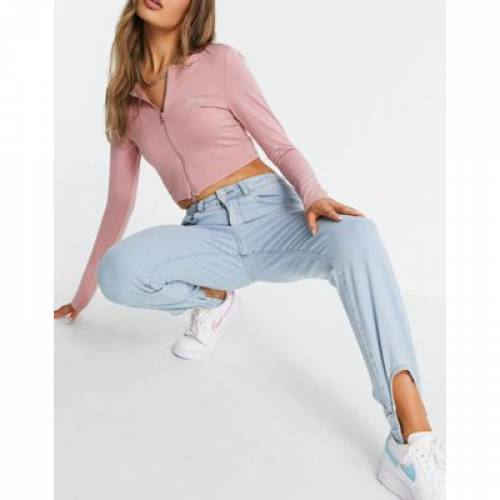 ASYOU ジーンズ 青色 ブルー レディース 【 ASYOU STIRRUP STRAIGHT JEANS IN WASHED BLUE 】