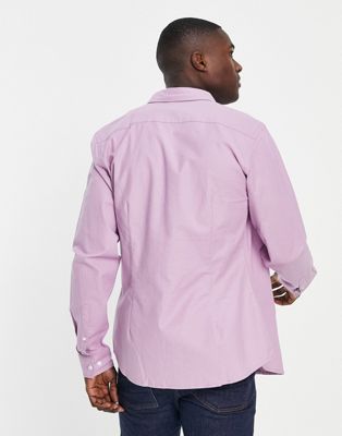 エイソス ASOS DESIGN スリム オックスフォード オクスフォードシャツ メンズ 【 SLIM ASOS DESIGN IN LAVENDER 】