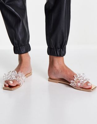 シミシューズ SIMMI SHOES スニーカー 運動靴 サンダル ローズ ゴールド レディース 【 ROSE SIMMI SHOES LONDON VENICE EMBELLISHED FLAT SANDALS IN GOLD 】