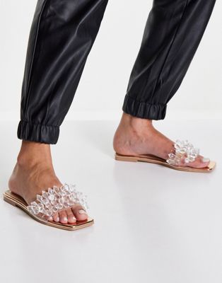 シミシューズ SIMMI SHOES スニーカー 運動靴 サンダル ローズ ゴールド レディース 【 ROSE SIMMI SHOES LONDON VENICE EMBELLISHED FLAT SANDALS IN GOLD 】