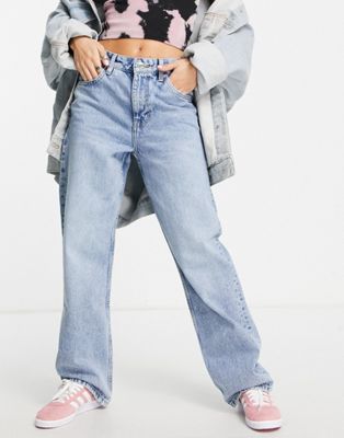 ベルシュカ BERSHKA 【小さめ】 ライズ ビンテージ ヴィンテージ 青色 ブルー レディース 【 VINTAGE BERSHKA PETITE 90S BAGGY LOW RISE JEAN IN BLUE 】