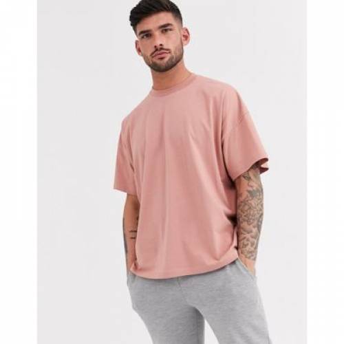 魅了 Tシャツ カットソー カットソー トップス メンズファッション ピンク クルー Tシャツ In Neck Crew With Tshirt Oversized Design Asos Pink Www Dgb Gov Bf