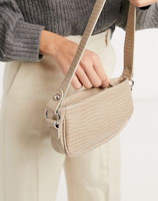 エイソス ASOS DESIGN バッグ ショルダーバッグ レディース 【 ASOS DESIGN STONE CROC EFFECT 90S 】