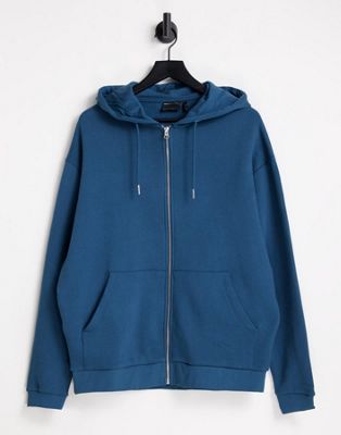 祝日 エイソス Asos Design フーディー パーカー 青色 ブルー ジップフーディー メンズ Oversized In Blue Majolica