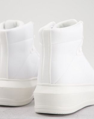 エイソス ASOS DESIGN ハイ スニーカー スニーカー 白色 ホワイト レディース 【 ASOS DESIGN DICE CHUNKY HIGH TOP TRAINERS IN WHITE 】