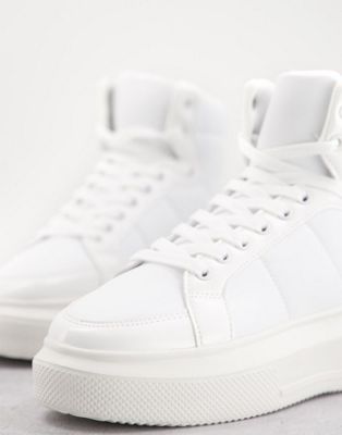 エイソス ASOS DESIGN ハイ スニーカー スニーカー 白色 ホワイト レディース 【 ASOS DESIGN DICE CHUNKY HIGH TOP TRAINERS IN WHITE 】