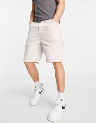 トップマン TOPMAN デニム ショーツ ハーフパンツ ピンク ブーツ メンズ 【 PINK TOPMAN CARPENTER IN 】