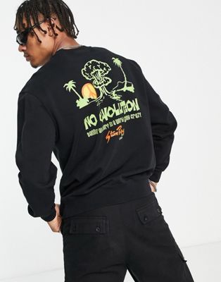 スタンレイ STAN RAY スウェットシャツ トレーナー 黒色 ブラック メンズ 【 STAN RAY EVOLUTION SWEATSHIRT IN BLACK 】