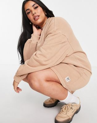 リーボック REEBOK リーボック スウェット ドレス 茶色 ブラウン ワイルド レディース 【 SWEAT REEBOK PLUS DRESS IN SEPIA BROWN WILD 】