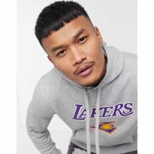 ニュー鰓 New Era エラ La レイカーズ ロゴタイプ フーディー パーカー 薄墨 薄墨色 ニューエラ Lakers Nba La Logo Hoodie In Grey メンズモード トップス パーカー 運動競技ブランド 心安い ファッション ジャンパー パーカー こよない Damienrice Com