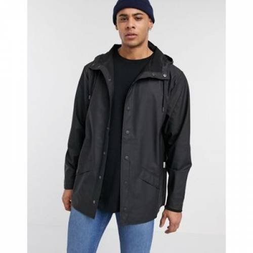 レインズ Rains ボンネット倖 ジャンバー 黒 黒色 フード付ジャケット Rains Lightweight In Black メンズファッション トップコート ジャケット 運動ブランド 心安い ファッション ジャケット パーカー 無上 Damienrice Com