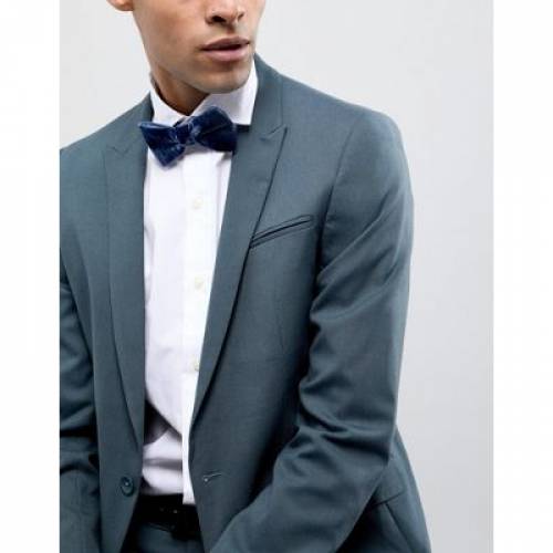 柔らかい 青 ブルー バッグ スーツ ファッション Blue Moss London Velvet Bow Tie In 早割クーポン Hughsroomlive Com