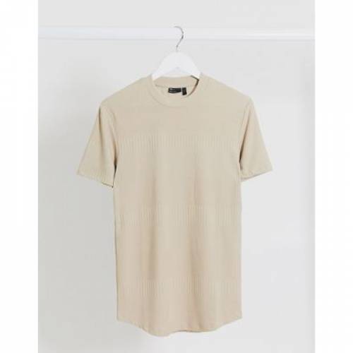 高品質 Tシャツ カットソー Design Asos カットソー トップス メンズファッション ベージュ Tシャツ Muscle Beige In Tshirt Ribbed Fit Cibaut Com Ar