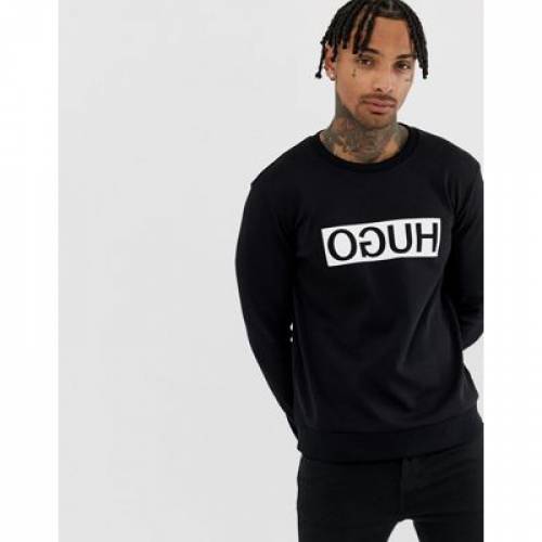 愛用 ロゴ スウェット 黒色 ブラック Sweat Hugo Large Logo In Black メンズファッション トップス スウェット トレーナー 人気ショップ Qchfoundation Ca
