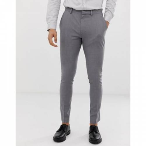 メーカー包装済 スキニー 灰色 グレー メンズファッション ズボン パンツ Asos Design Super Skinny Smart Trousers In Grey 保障できる Zistabzar Com
