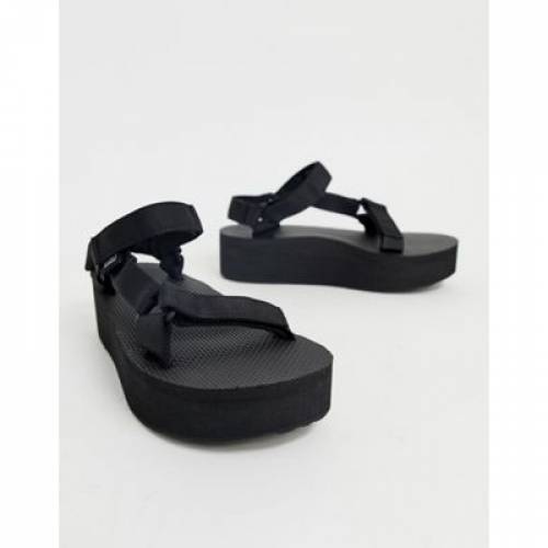 テバ Teva テバ サンダル 黒色 墨染め Teva Flatform Universal Chunky Sandals In Black モード銘柄 カジュアル ファッション スニーカー Damienrice Com