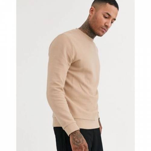驚きの値段 スウェットシャツ トレーナー ベージュ Asos Design Ribbed Sweatshirt In Beige Nougat メンズファッション トップス スウェット トレーナー 売れ筋 Www Toyotires Ca
