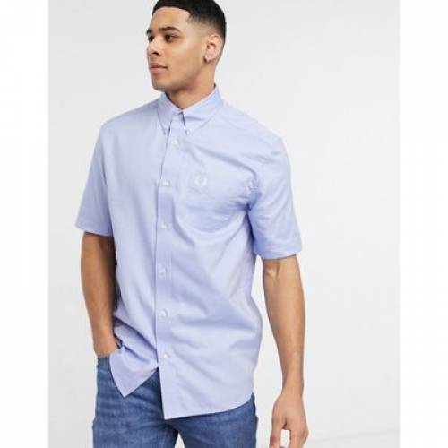 フレッドペリー FRED PERRY スリーブ オックスフォード 青色 ブルー 半袖 オクスフォードシャツ メンズ 【 SLEEVE FRED PERRY IN BLUE 】