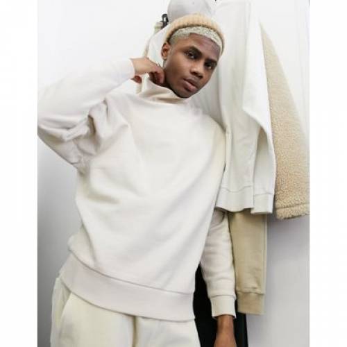 エイソス Asos Design スウェットシャツ トレーナー ベージュ Asos Design Oversized Funnel Neck Sweatshirt In Beige Fog メンズモード トップス スウェット トレーナー ファッションブランド名 快適 ファッション Damienrice Com