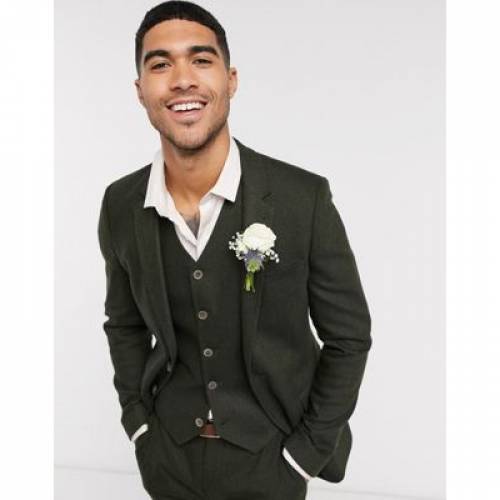 かわいい スーツジャケット カーキ ジャケット スーツ スキニー ウェディング メンズファッション Herringbone Khaki In Mix Wool Skinny Super Wedding Design Asos コート Aoos2 Kalnica Eu