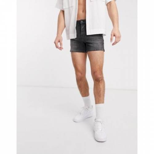 コンビニ受取対応商品 エイソス Asos Design デニム 黒色 ブラック メンズファッション ズボン パンツ メンズ Denim Short In Shorter Length In Washed Black Washed Black 日本全国送料無料 Hillcrestcare Org