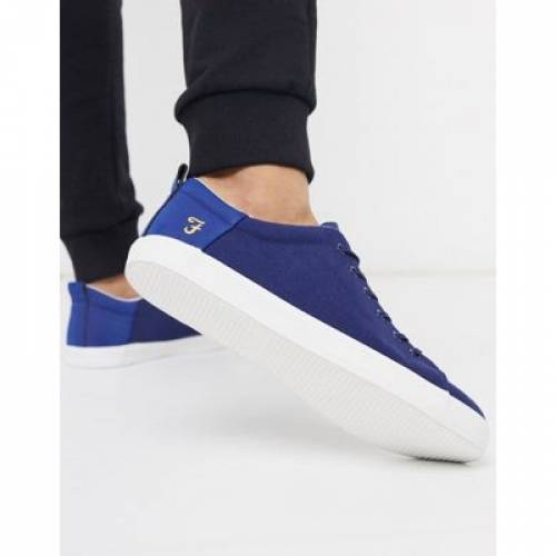 ファーラー Farah トレーナー 青色 青 スニーカー Farah Canvas Trainer In Blue メンズ スニーカー ファッションブランド名 簡略 ファッション スニーカー Promoover Com Br