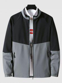 ラグラン スリーブ ジャケット 黒色 ブラック メンズ 【 ZAFUL COLORBLOCK RAGLAN SLEEVE ZIP JACKET / BLACK 】 メンズファッション コート