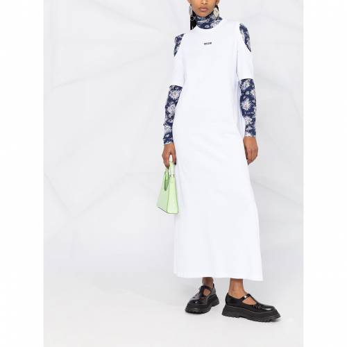 ファッションブランド カジュアル ファッション ロゴ Tシャツワンピース レディース レディース Msgm Msgm スニケス