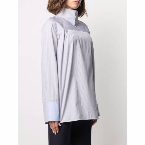 Victoria Victoria Beckham ストライプ ハイネック シャツ レディース Victoria Beckham Rvcconst Com