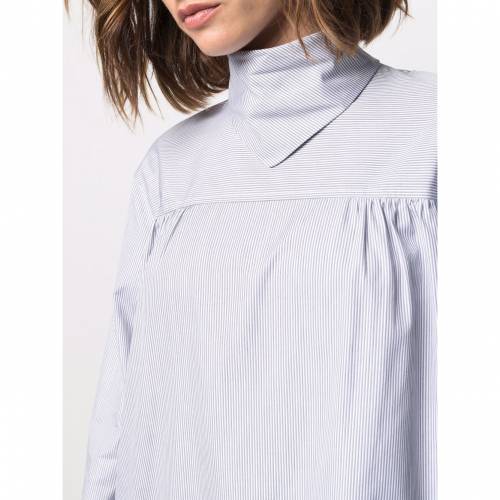 Victoria Victoria Beckham ストライプ ハイネック シャツ レディース Victoria Beckham Rvcconst Com