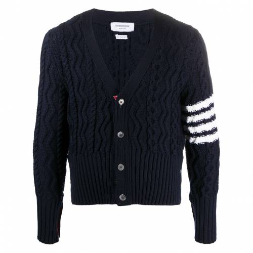 トム ブラウン Thom Browne ケーブルニット カーディガン メンズ Thom Browne 4bar Rvcconst Com