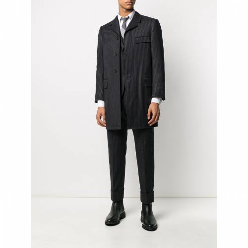 トム ブラウン Thom Browne ストライプ チェスターコート メンズ Thom Browne Spotbuycenter Com