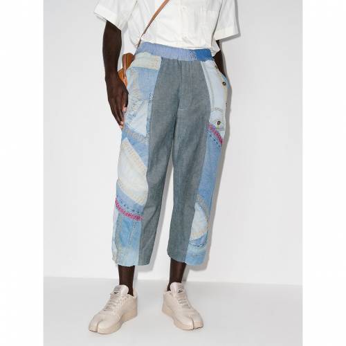 デニム パッチワーク クロップドジーンズ メンズ By Walid Metro Jewelry Com