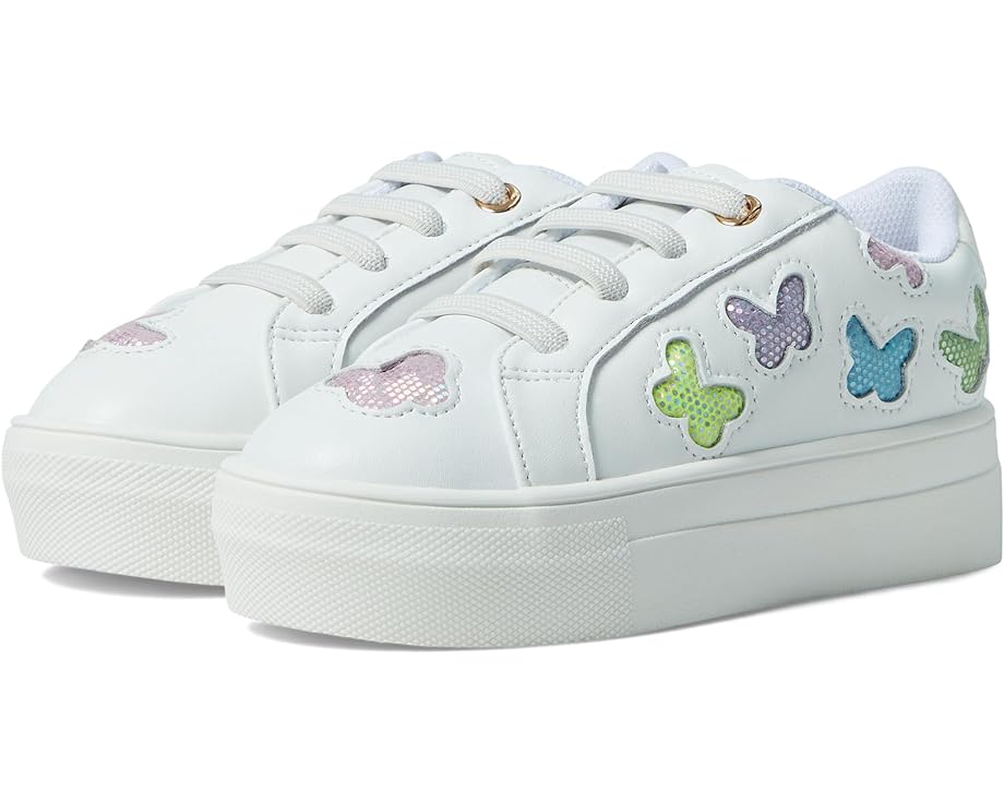 白色 ホワイト ジュニア キッズ 【 KURT GEIGER LONDON KIDS MINI LANEY BUTTERFLY / WHITE 】 ベビー マタニティ スニーカー
