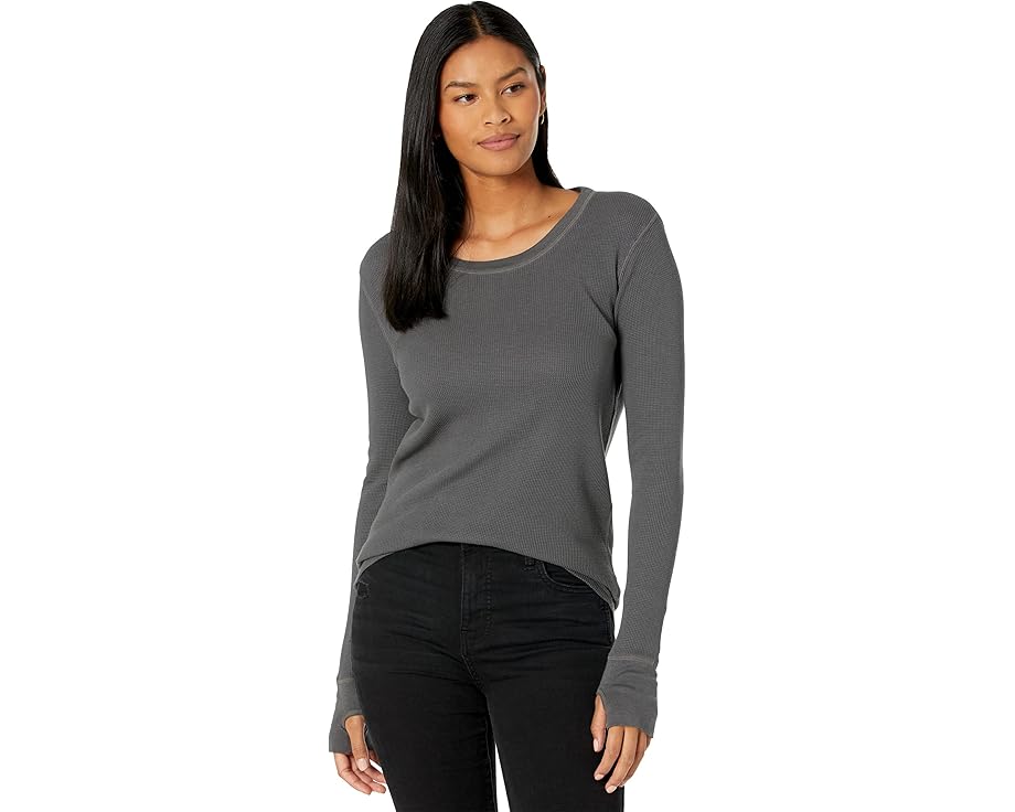 モッドオードック スリーブ Tシャツ 長袖 レディース 【 MOD-O-DOC THERMAL LONG SLEEVE TEE WITH THUMB-HOLES / MINERAL SLATE 】 レディースファッション トップス カットソー｜スニケス