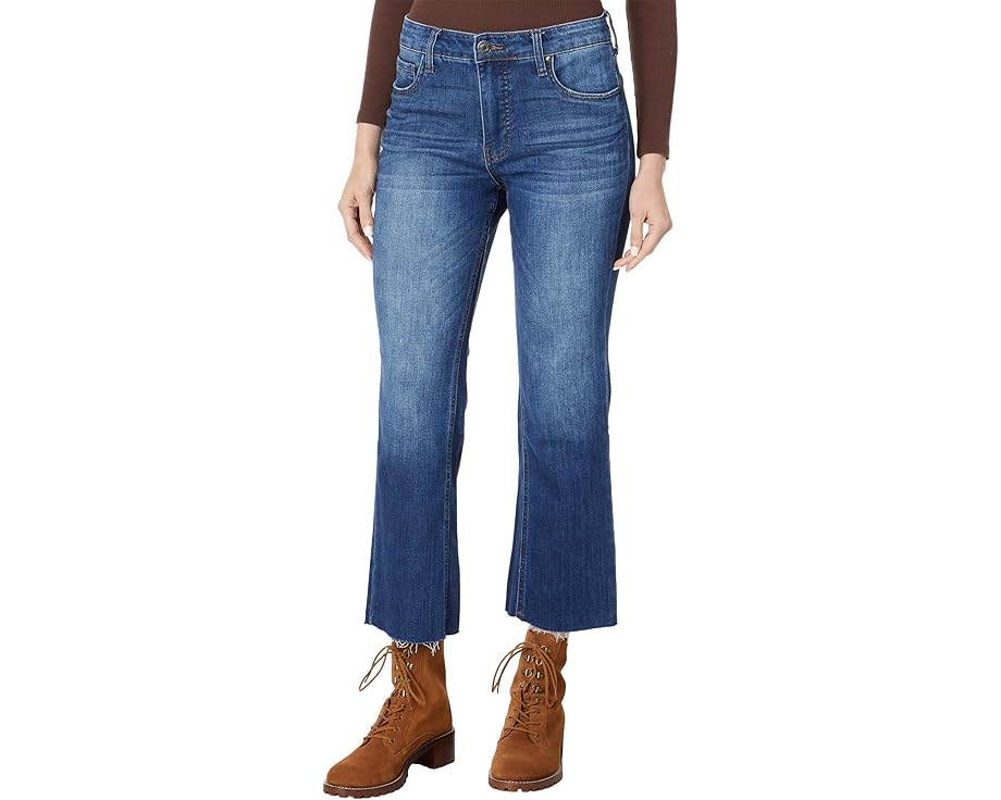 カットフロムザクロス 【小さめ】 レディース 【 KUT FROM THE KLOTH PETITE KELSEY HIGH-RISE FAB AB ANKLE FLARE IN ROYAL / 】 ブーツ 靴-ブーツ-レディース靴