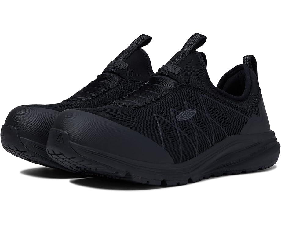 キーン ありがた味 活動力 黒いこと 黒いこと スニーカー レディース 【 KEEN UTILITY VISTA ENERGY SHIFT ESD / BLACK BLACK 】