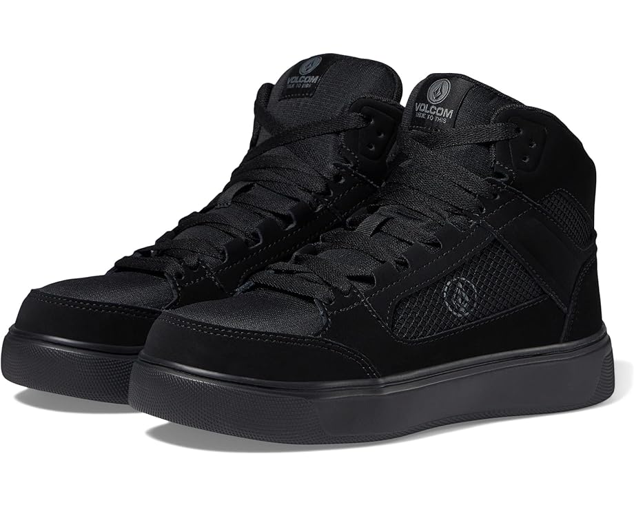 ボルコム ハイ 黒色 ブラック スニーカー レディース 【 VOLCOM EVOLVE EH HIGH TOP COMP TOE / TRIPLE BLACK 1 】