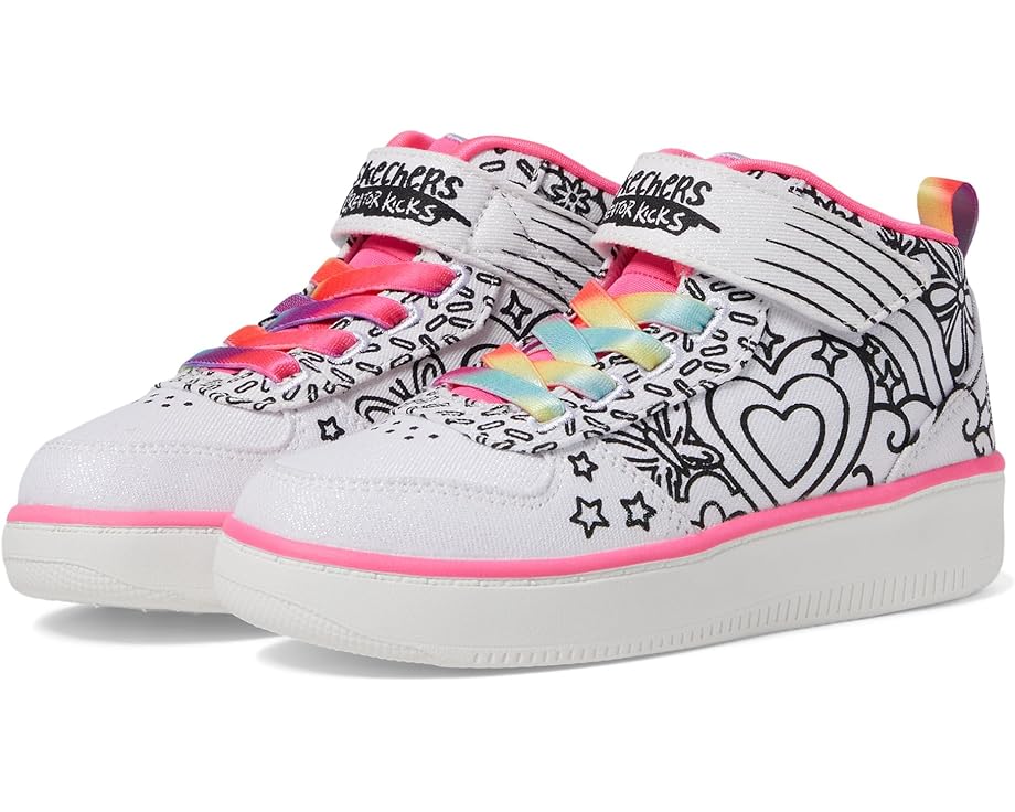 スケッチャーズ コート 白色 ホワイト ジュニア キッズ 【 SKECHERS KIDS SPORT COURT 92 / WHITE MULTI 】 ベビー マタニティ スニーカー
