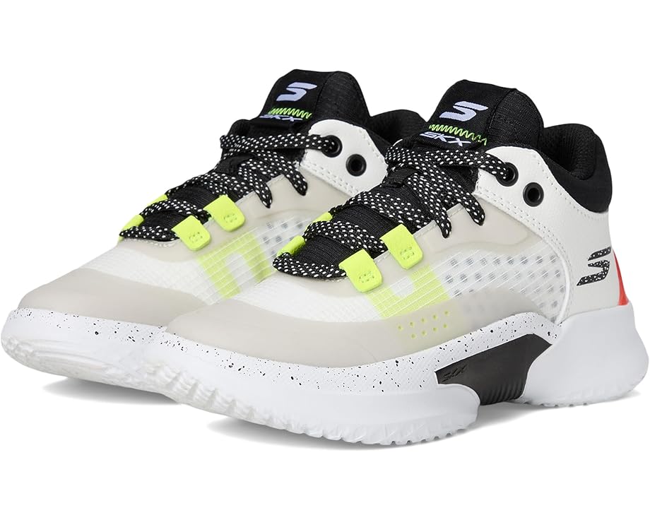 スケッチャーズ コート 白色 ホワイト 黒色 ブラック 赤 レッド ジュニア キッズ 【 SKECHERS KIDS SKX COURT HYPE 406071L / WHITE BLACK RED 】 ベビー マタニティ スニーカー｜スニケス