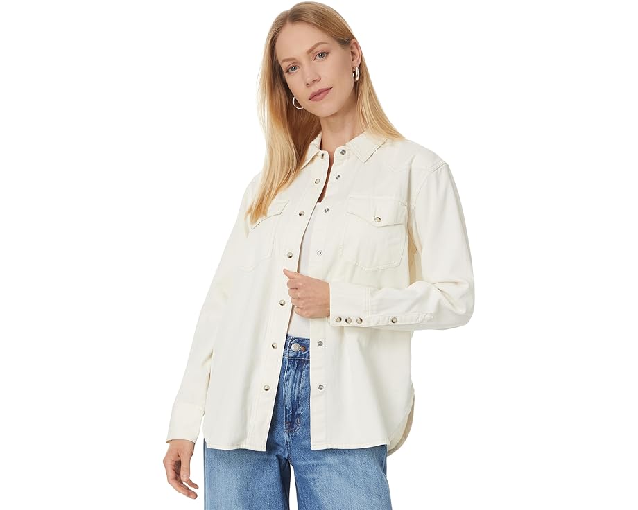 メイドウェル デニム ウェスタン ビンテージ ヴィンテージ アイボリー レディース 【 MADEWELL DENIM PERFECT WESTERN SHIRT ECRU / VINTAGE IVORY 】 レディースファッション トップス Tシャツ カットソー