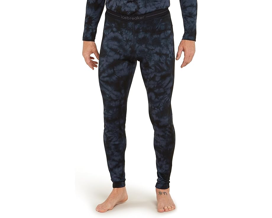 アイスブレーカー レギンス タイツ 黒色 ブラック メンズ 【 ICEBREAKER MERINO 200 OASIS LEGGINGS CLOUD DYE / GRAPHITE BLACK 】 メンズファッション ズボン パンツ