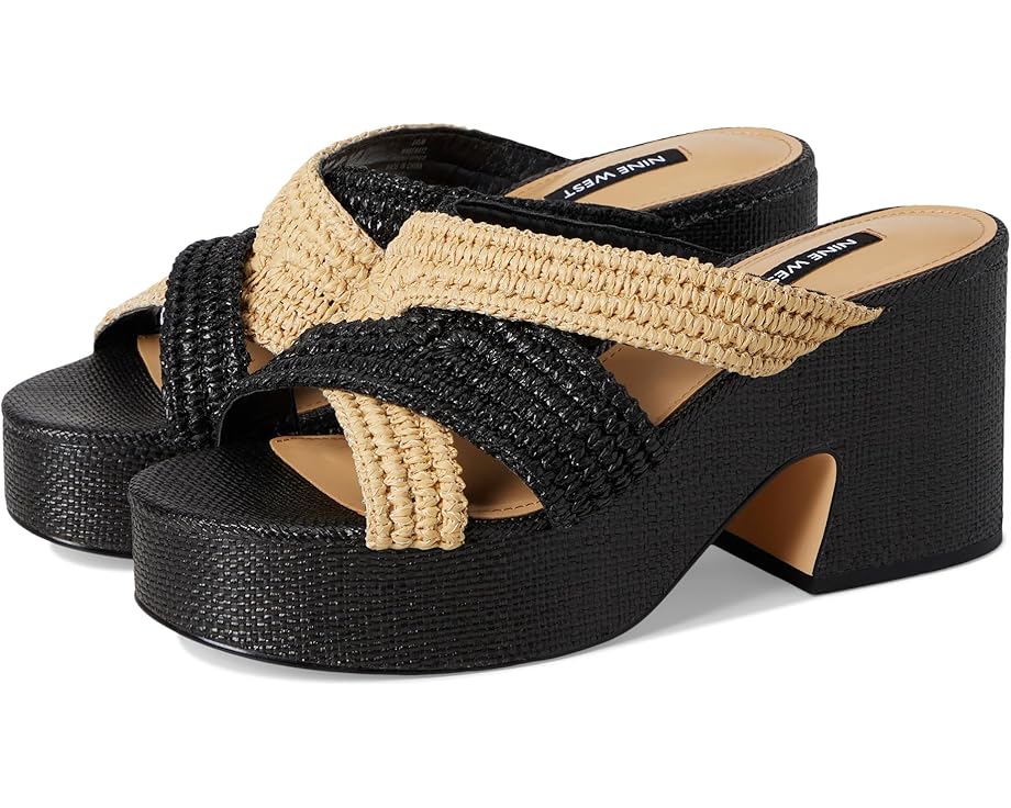ナインウエスト 黒色 ブラック ナチュラル レディース 【 NINE WEST BEMAY / BLACK NATURAL 】 パンプス