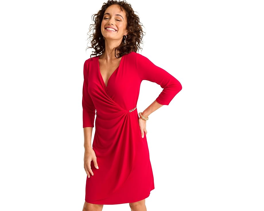 トミーバハマ スリーブ ドレス 赤 レッド レディース 【 TOMMY BAHAMA CLARA 3/4 SLEEVE CHAIN DRESS / TANGO RED 】 レディースファッション 24,624円