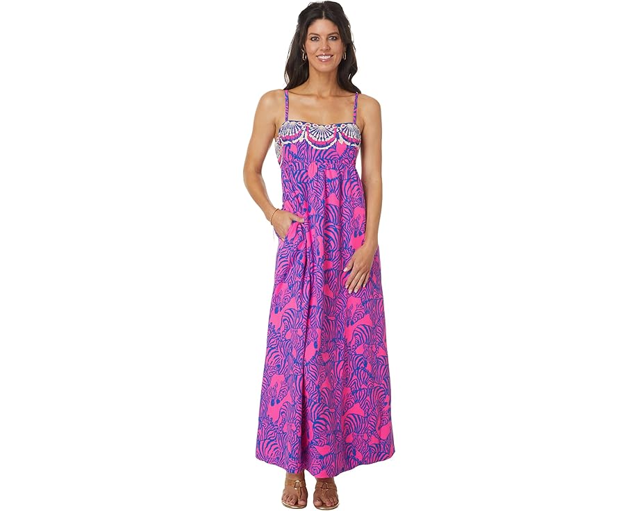 リリーピュリッツァー ドレス パッション ピンク ワイルド マキシドレス レディース 【 LILLY PULITZER BERNADETTA MAXI DRESS / PASSION FRUIT PINK WILD NIGHTS 】 レディースファッション