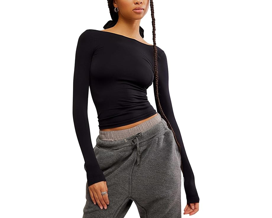 フリーピープル フリー スリーブ 長袖 レディース 【 FREE PEOPLE LOW BACK SEAMLESS LONG SLEEVE / 】 レディースファッション トップス Tシャツ カットソー