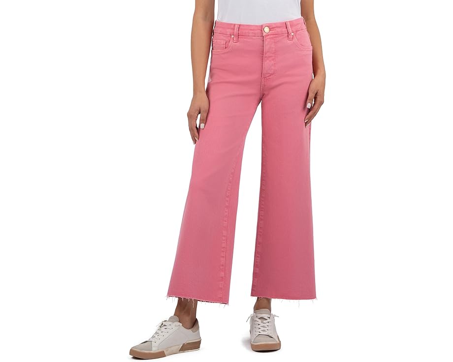 カットフロムザクロス レディース 【 KUT FROM THE KLOTH MEG HIGH-RISE FAB AB WIDE LEG RAW HEM IN ROUGE / 】 ブーツ｜スニケス