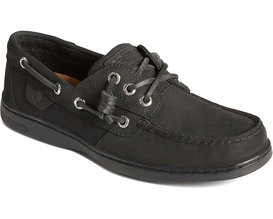 スペリー 黒いこと 黒いこと レディース 【 SPERRY ROSEFISH / BLACK 】 置き目毛革 ローファー-靴-レディース靴